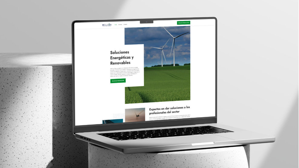 welcon homepage mockup